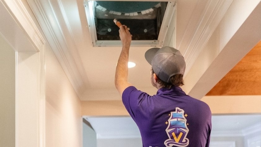 Residential air duct cleaning by Voyager